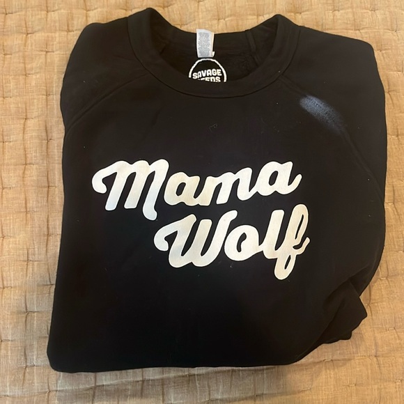 savage seeds Tops - Savage seeds “mama wolf” crewneck sweatshirt small